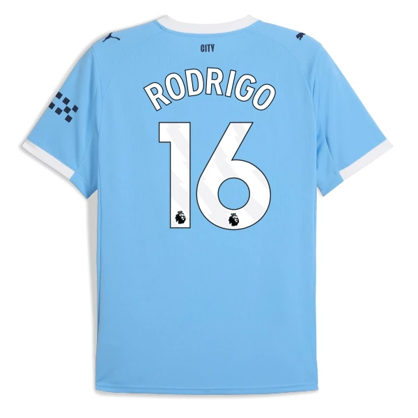 Manchester City Rodrigo 16 Fotbollströja Hemma 2025/26 Manchester City Rodrigo 16 Fotbollströja Hemma 2025/26