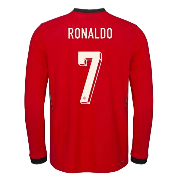 Portugal Ronaldo 7 Fotbollströja Hemma 2025 Långärmad