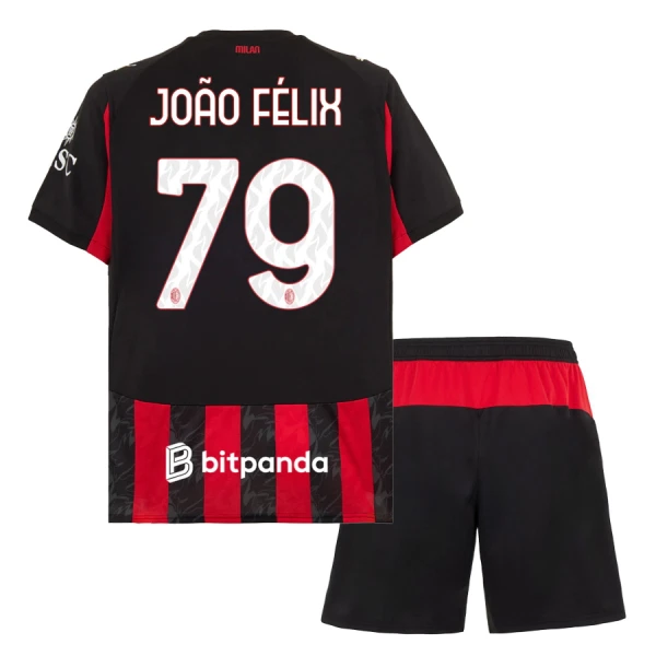 AC Milan João Félix 79 Fotbollströja Barn Hemma 2025/26 AC Milan João Félix 79 Fotbollströja Barn Hemma 2025/26