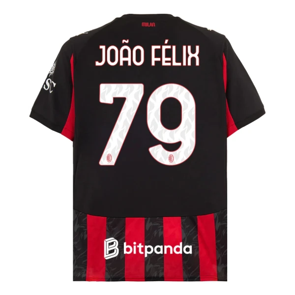AC Milan João Félix 79 Fotbollströja Hemma 2025/26 AC Milan João Félix 79 Fotbollströja Hemma 2025/26