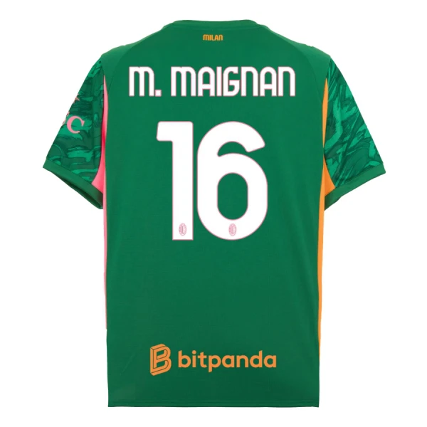 AC Milan M. Maignan 16 Målvakt Fotbollströja 2025/26 Grön AC Milan M. Maignan 16 Målvakt Fotbollströja 2025/26 Grön