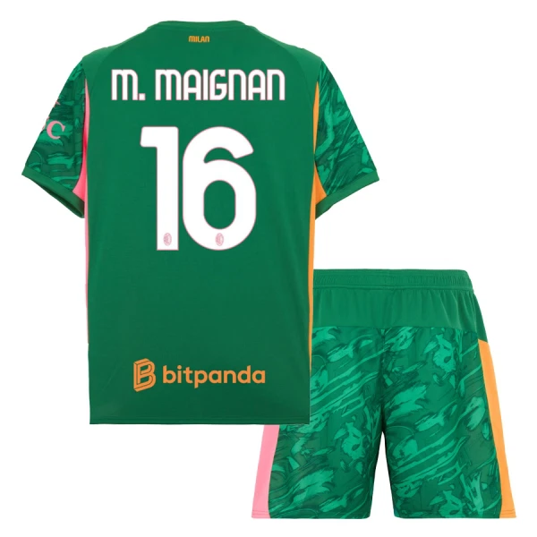 AC Milan M. Maignan 16 Målvakt Fotbollströja Barn 2025/26 Grön AC Milan M. Maignan 16 Målvakt Fotbollströja Barn 2025/26 Grön
