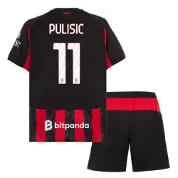 AC Milan Pulisic 11 Fotbollströja Barn Hemma 2025/26 AC Milan Pulisic 11 Fotbollströja Barn Hemma 2025/26
