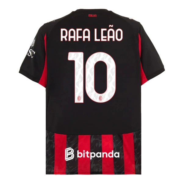 AC Milan Rafael Leao 10 Fotbollströja Hemma 2025/26 AC Milan Rafael Leao 10 Fotbollströja Hemma 2025/26