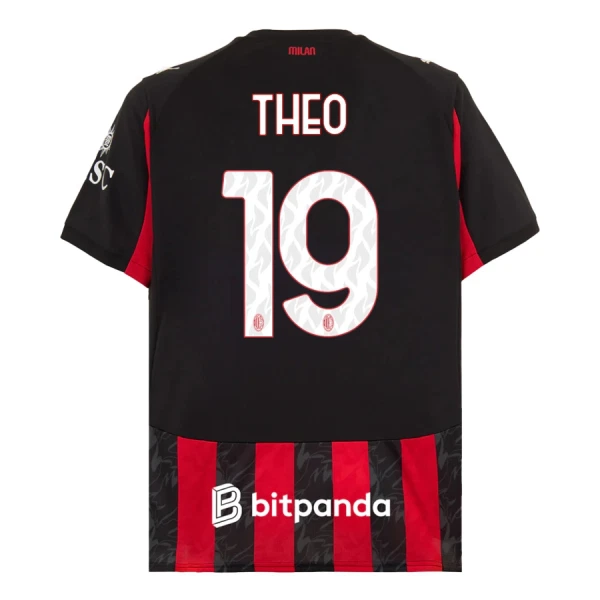 AC Milan Theo 19 Fotbollströja Hemma 2025/26 AC Milan Theo 19 Fotbollströja Hemma 2025/26