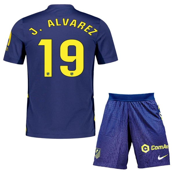 Atlético Madrid J. Alvarez 19 Fotbollströja Barn Borta 2025/26 Atlético Madrid J. Alvarez 19 Fotbollströja Barn Borta 2025/26