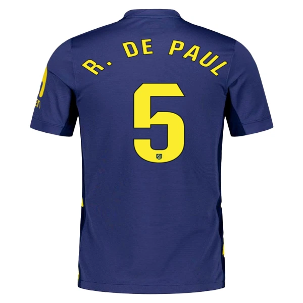Atlético Madrid R. De Paul 5 Fotbollströja Borta 2025/26 Atlético Madrid R. De Paul 5 Fotbollströja Borta 2025/26