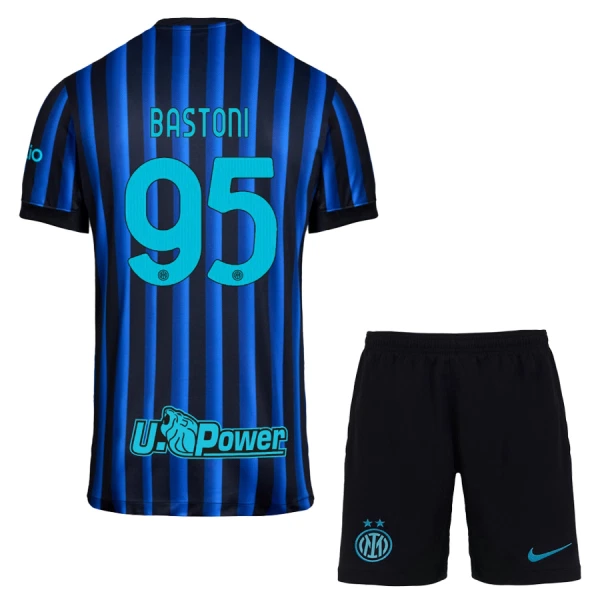 Inter Milan Bastoni 95 Fotbollströja Barn Hemma 2025/26 Inter Milan Bastoni 95 Fotbollströja Barn Hemma 2025/26