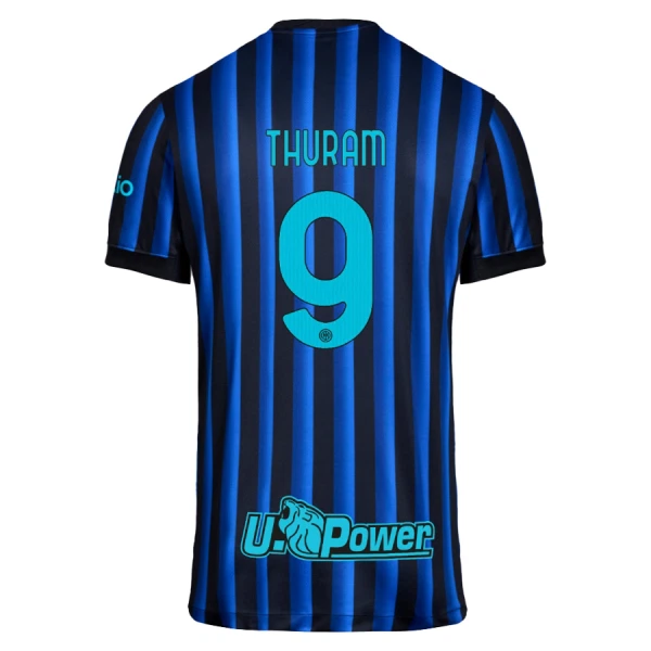 Inter Milan Thuram 9 Fotbollströja Hemma 2025/26 Inter Milan Thuram 9 Fotbollströja Hemma 2025/26