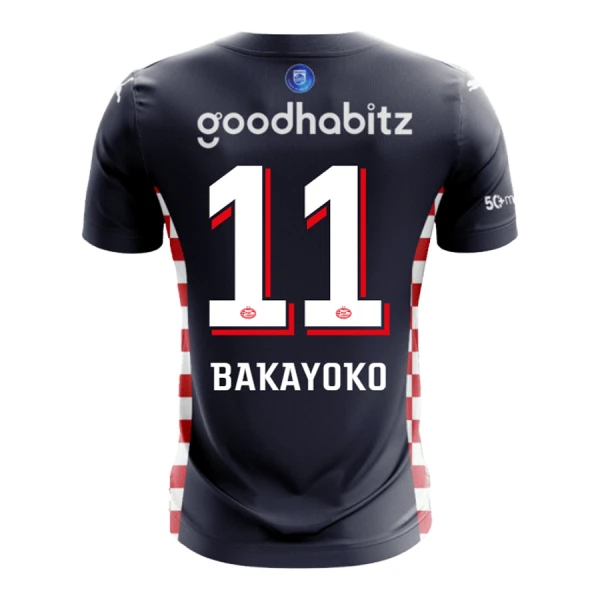 PSV Eindhoven Bakayoyo 11 Fotbollströja Borta 2025/26 PSV Eindhoven Bakayoyo 11 Fotbollströja Borta 2025/26