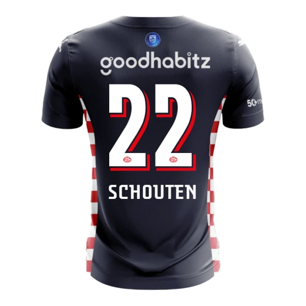 PSV Eindhoven Schouten 22 Fotbollströja Borta 2025/26 PSV Eindhoven Schouten 22 Fotbollströja Borta 2025/26