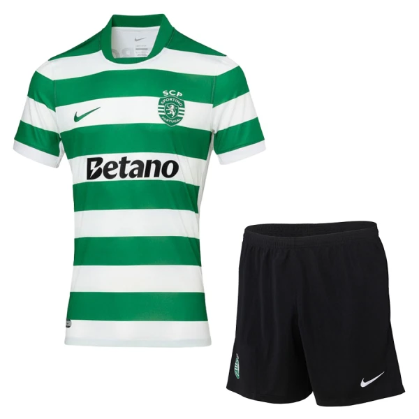 Sporting Lissabon Fotbollströja Barn Hemma 2025/26 Sporting Lissabon Fotbollströja Barn Hemma 2025/26