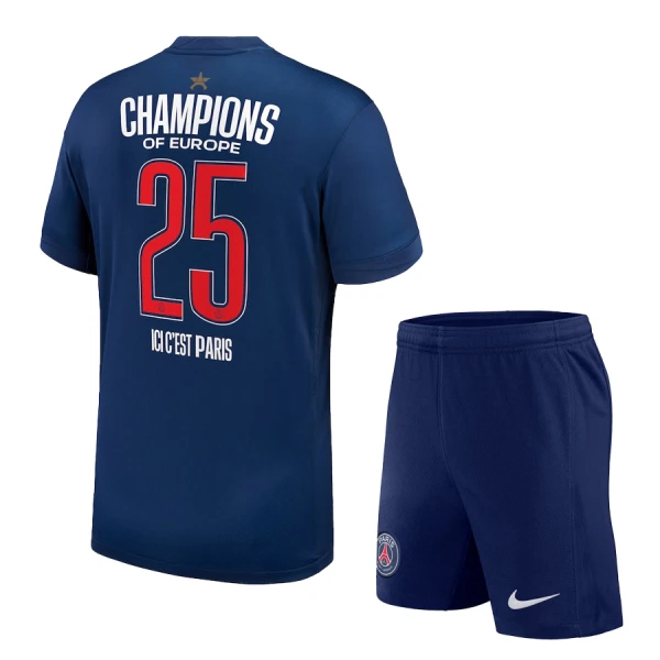 Paris Saint-Germain 1 Star Champions of Europe Fotbollströja Barn Hemma 2024/25 Paris Saint-Germain 1 Star Champions of Europe Fotbollströja Barn Hemma 2024/25