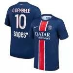 Paris Saint-Germain 1 Star Dembele 10 Fotbollströja Hemma 2024/25