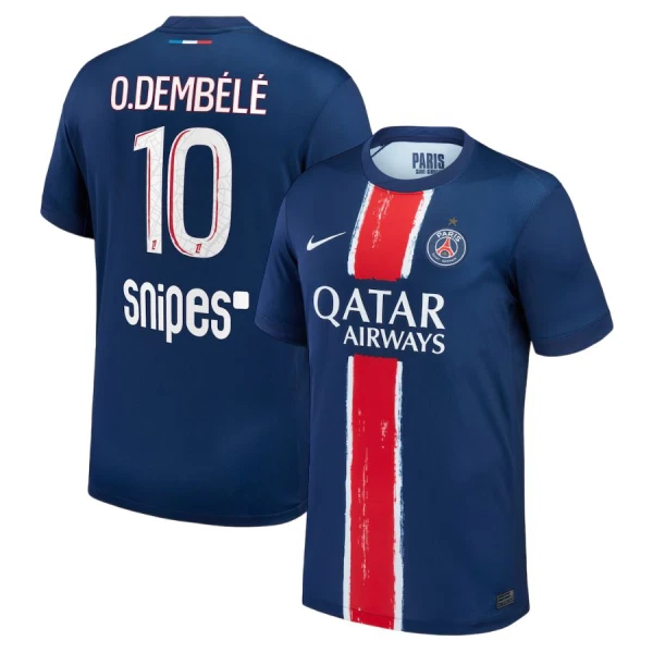 Paris Saint-Germain 1 Star Dembele 10 Fotbollströja Hemma 2024/25 Paris Saint-Germain 1 Star Dembele 10 Fotbollströja Hemma 2024/25