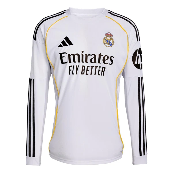 Real Madrid Fotbollströja Hemma 2025/26 Långärmad Real Madrid Fotbollströja Hemma 2025/26 Långärmad