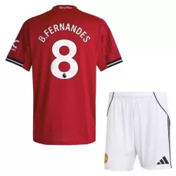 Manchester United Bruno Fernandes 8 Fotbollströja Barn Hemma 2025/26 Manchester United Bruno Fernandes 8 Fotbollströja Barn Hemma 2025/26