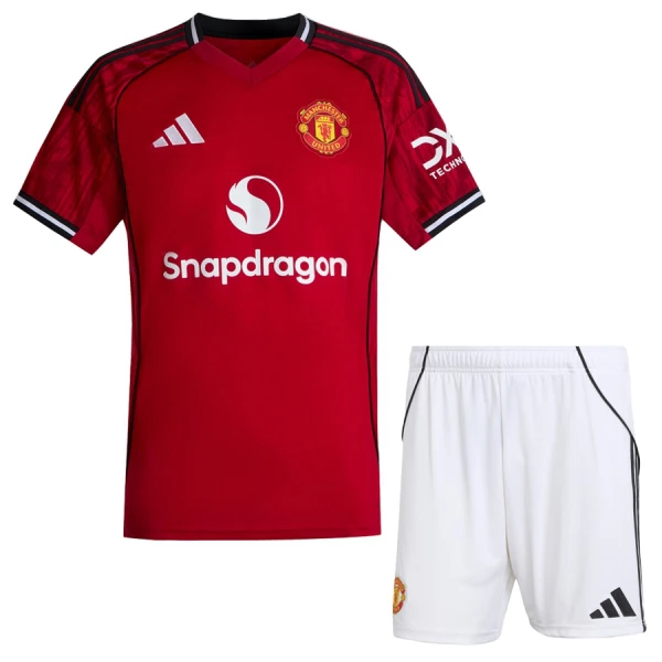 Manchester United Fotbollströja Barn Hemma 2025/26 Manchester United Fotbollströja Barn Hemma 2025/26