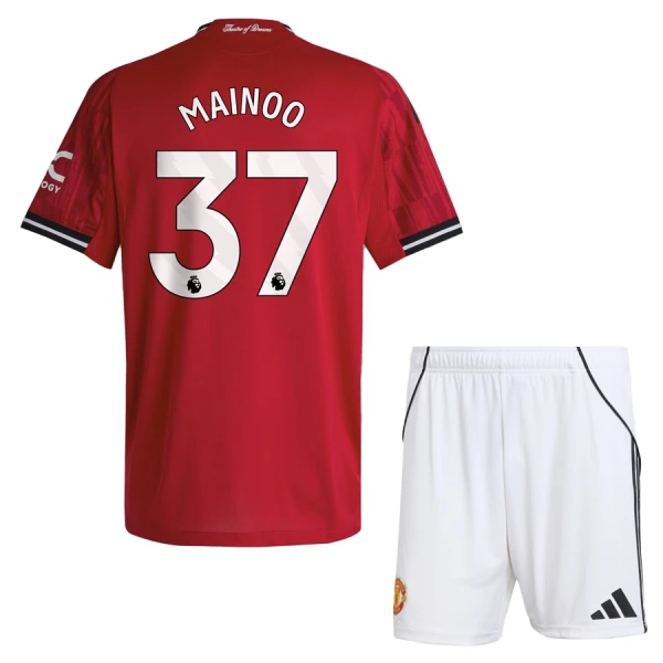 Manchester United Mainoo 37 Fotbollströja Barn Hemma 2025/26 Manchester United Mainoo 37 Fotbollströja Barn Hemma 2025/26