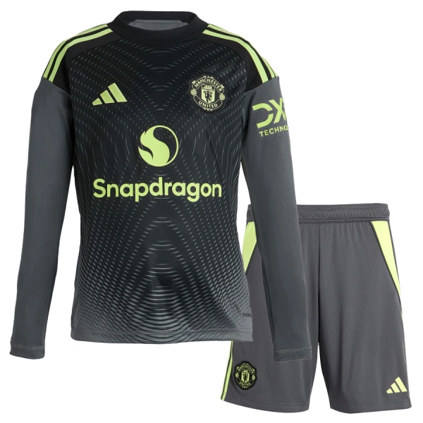 Manchester United Målvakt Fotbollströja Barn Hemma 2025/26 Långärmad Manchester United Målvakt Fotbollströja Barn Hemma 2025/26 Långärmad