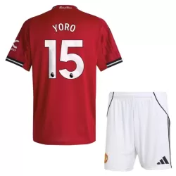 Manchester United Yoro 15 Fotbollströja Barn Hemma 2025/26 Manchester United Yoro 15 Fotbollströja Barn Hemma 2025/26