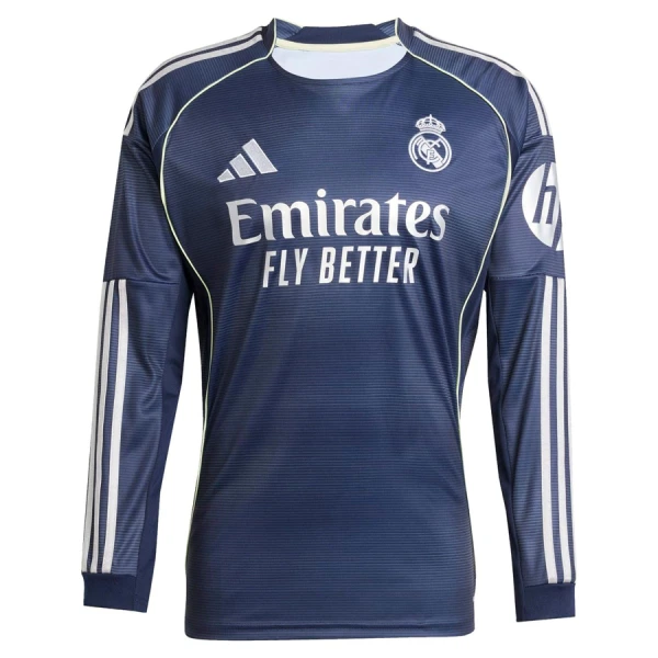 Real Madrid Fotbollströja Borta 2025/26 Långärmad Real Madrid Fotbollströja Borta 2025/26 Långärmad