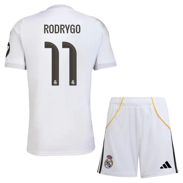 Real Madrid Rodrygo 11 Fotbollströja Barn Hemma 2025/26 Real Madrid Rodrygo 11 Fotbollströja Barn Hemma 2025/26