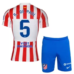 Atlético Madrid R. De Paul 5 Fotbollströja Barn Hemma 2025/26 Atlético Madrid R. De Paul 5 Fotbollströja Barn Hemma 2025/26