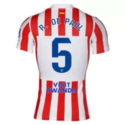 Atlético Madrid R. De Paul 5 Fotbollströja Hemma 2025/26 Atlético Madrid R. De Paul 5 Fotbollströja Hemma 2025/26