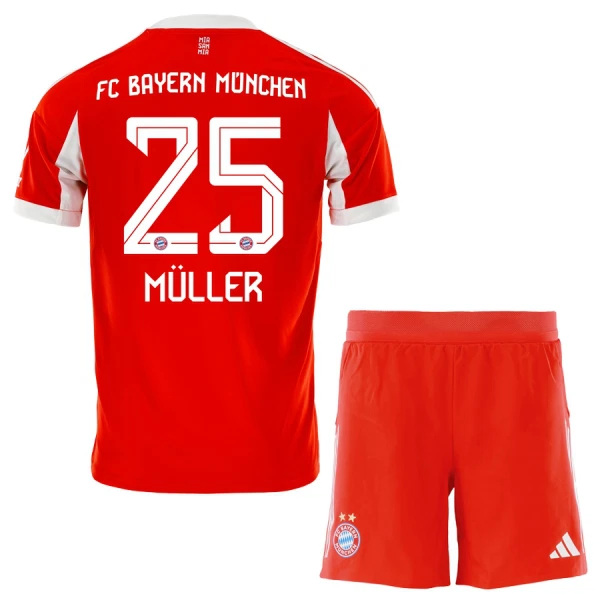 FC Bayern München Thomas Müller 25 Fotbollströja Barn Hemma 2025/26 FC Bayern München Thomas Müller 25 Fotbollströja Barn Hemma 2025/26