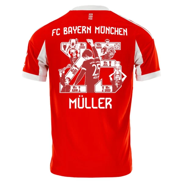 FC Bayern München Thomas Müller 25 Fotbollströja Hemma 2025/26 - Speciell FC Bayern München Thomas Müller 25 Fotbollströja Hemma 2025/26 - Speciell