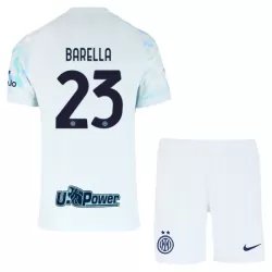 Inter Milan Barella 23 Fotbollströja Barn Borta 2025/26 Inter Milan Barella 23 Fotbollströja Barn Borta 2025/26