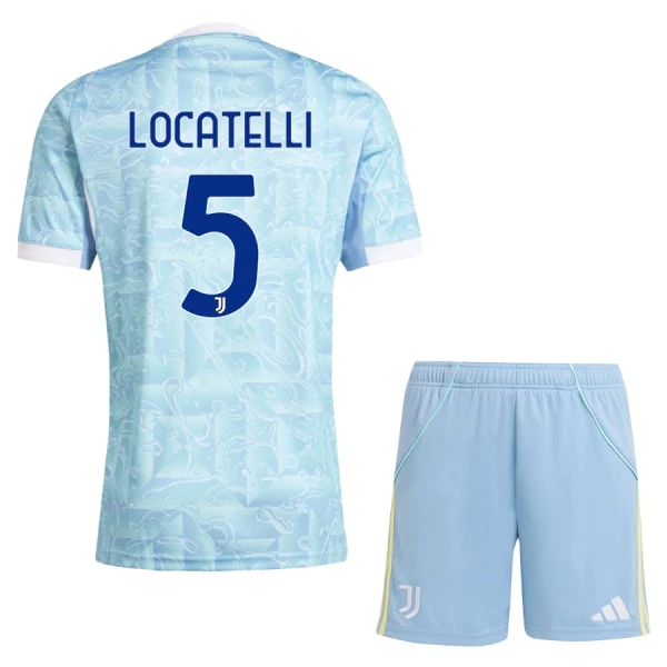 Juventus Locatelli 5 Fotbollströja Barn Borta 2025/26 Juventus Locatelli 5 Fotbollströja Barn Borta 2025/26