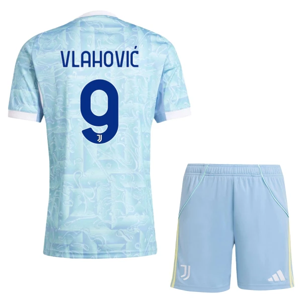 Juventus Vlahovic 9 Fotbollströja Barn Borta 2025/26 Juventus Vlahovic 9 Fotbollströja Barn Borta 2025/26