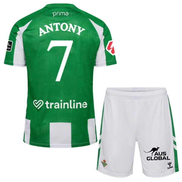 Real Betis Antony 7 Fotbollströja Barn Hemma 2025/26 Real Betis Antony 7 Fotbollströja Barn Hemma 2025/26