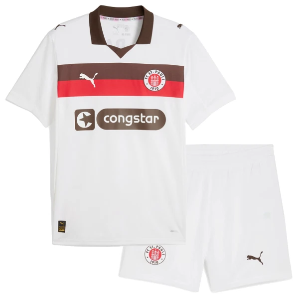 St Pauli Fotbollströja Barn Borta 2025/26 St Pauli Fotbollströja Barn Borta 2025/26