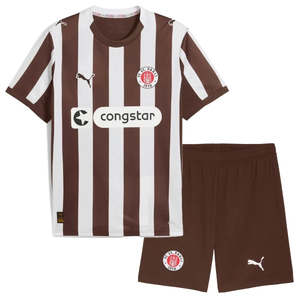 St Pauli Fotbollströja Barn Hemma 2025/26 St Pauli Fotbollströja Barn Hemma 2025/26