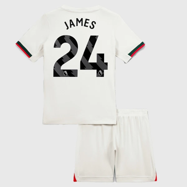 Chelsea James 24 Fotbollströja Barn Borta 2025/26 Chelsea James 24 Fotbollströja Barn Borta 2025/26