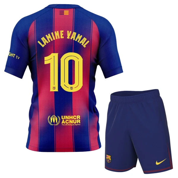 FC Barcelona Lamine Yamal 10 Fotbollströja Barn Hemma 2025/26