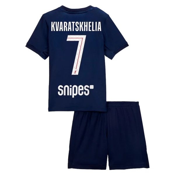 Paris Saint-Germain Kvaratskhelia 7 Fotbollströja Barn Hemma 2025/26 Paris Saint-Germain Kvaratskhelia 7 Fotbollströja Barn Hemma 2025/26