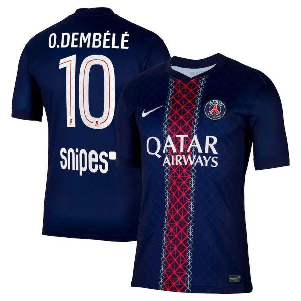 Paris Saint-Germain O. Dembele 10 Fotbollströja Hemma 2025/26 Paris Saint-Germain O. Dembele 10 Fotbollströja Hemma 2025/26