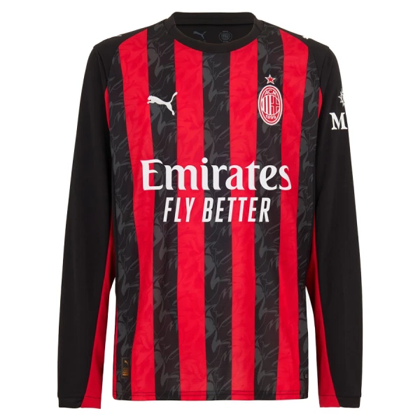AC Milan Fotbollströja Hemma 2025/26 Långärmad AC Milan Fotbollströja Hemma 2025/26 Långärmad