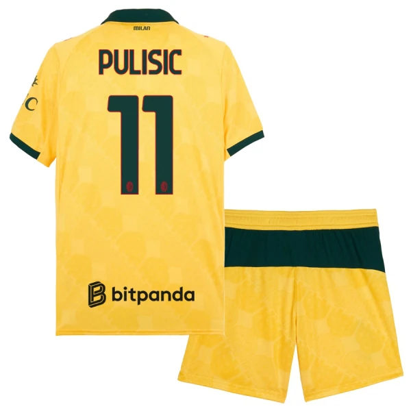 AC Milan Pulisic 11 Fotbollströja Barn Tredje 2025/26 AC Milan Pulisic 11 Fotbollströja Barn Tredje 2025/26