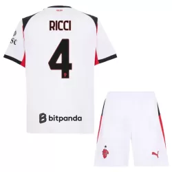 AC Milan Ricci 4 Fotbollströja Barn Borta 2025/26 AC Milan Ricci 4 Fotbollströja Barn Borta 2025/26