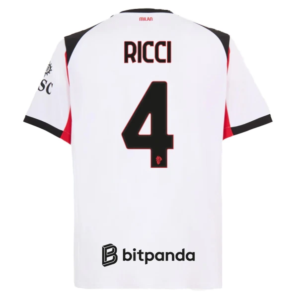 AC Milan Ricci 4 Fotbollströja Borta 2025/26 AC Milan Ricci 4 Fotbollströja Borta 2025/26