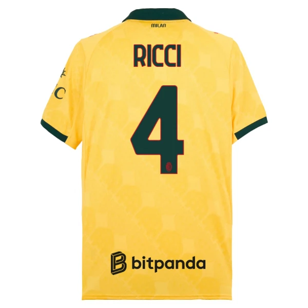 AC Milan Ricci 4 Fotbollströja Tredje 2025/26 AC Milan Ricci 4 Fotbollströja Tredje 2025/26