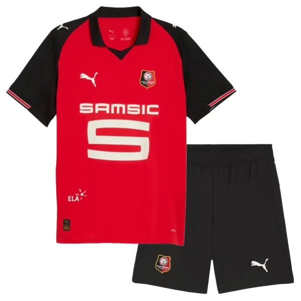 Stade Rennais Fotbollströja Barn Hemma 2025/26 Stade Rennais Fotbollströja Barn Hemma 2025/26