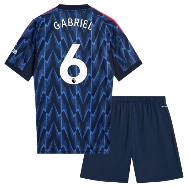 Arsenal Gabriel 6 Fotbollströja Barn Borta 2025/26 Arsenal Gabriel 6 Fotbollströja Barn Borta 2025/26