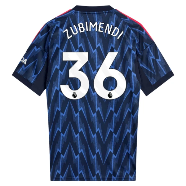 Arsenal Zubimendi 36 Fotbollströja Borta 2025/26