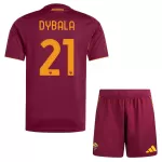 AS Roma Dybala 21 Fotbollströja Barn Hemma 2025/26